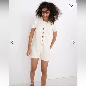 Madewell Bayport Sweater Romper Cream Size Small